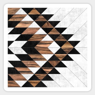 Urban Tribal Pattern No.9 - Aztec - Concrete and Wood Sticker